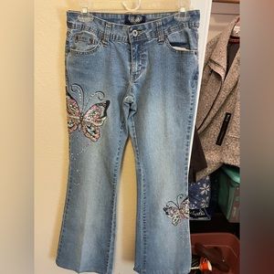 Angels jeans with flower studs